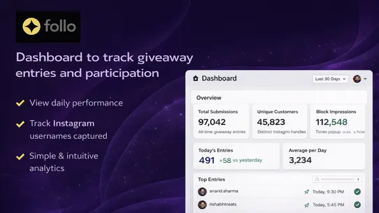 Follo‑ Post Purchase Giveaway screenshot