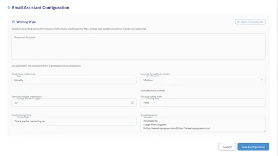 Sensbot AI Email Assistant screenshot