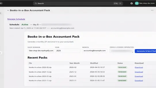 Books‑in‑a‑Box Accountant Pack screenshot