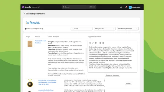 AI ChatGPT Product Description screenshot