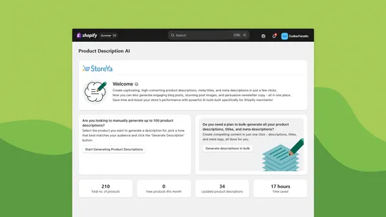 AI ChatGPT Product Description screenshot