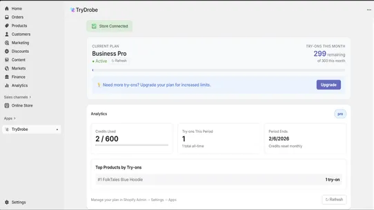 TryDrobe ‑ AI Virtual Try‑Ons screenshot