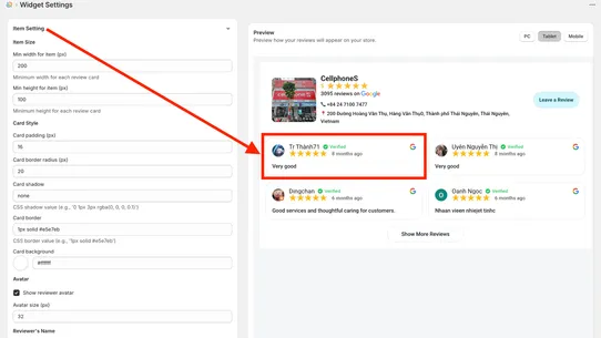 Google Reviews by Ryviu screenshot