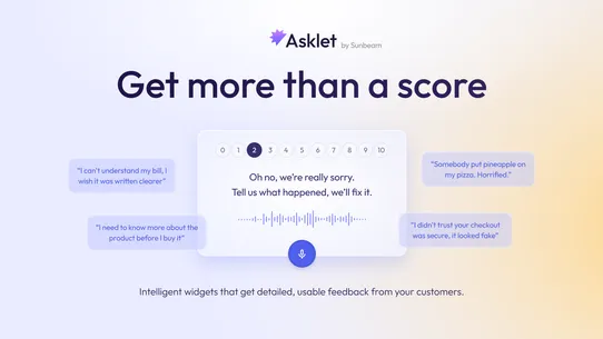 Asklet: Smart Feedback Widgets screenshot