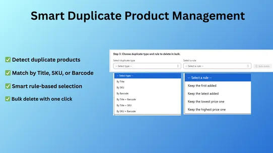 GM Delete Duplicate Products screenshot