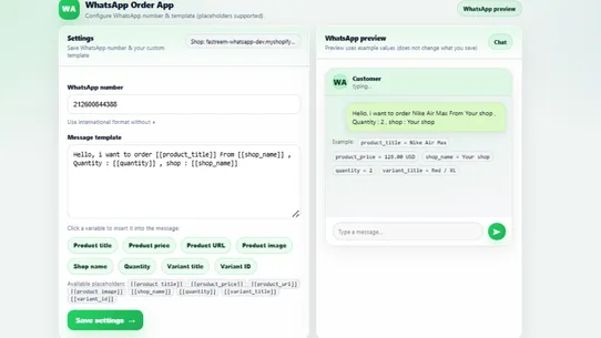 QuickChat Buy ‑ WhatsApp Order screenshot