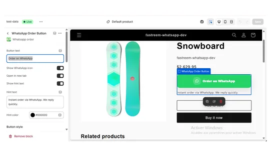 QuickChat Buy ‑ WhatsApp Order screenshot