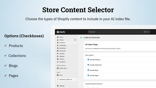 VDCStore LLMs TXT Generator screenshot