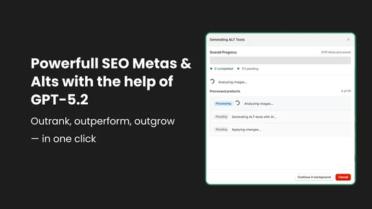 1 click AI SEO + meta + ALTS screenshot