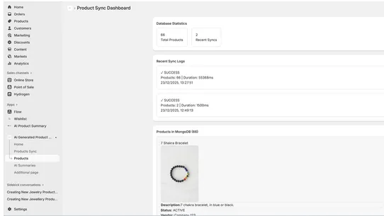 AI Product Summary Generator screenshot
