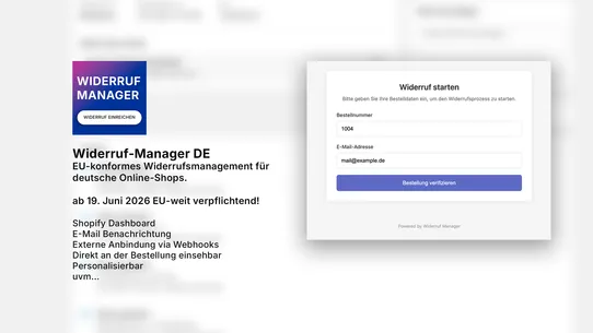Widerruf Manager screenshot