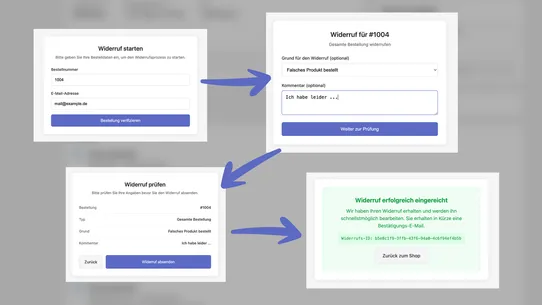 Widerruf Manager screenshot