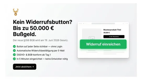 Widerruf Manager screenshot