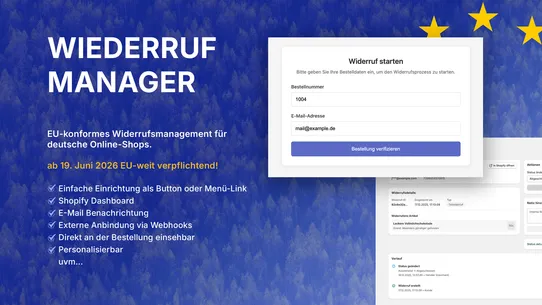 Widerruf Manager screenshot