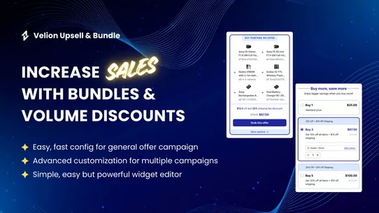 Velion Upsell &amp; Bundle screenshot