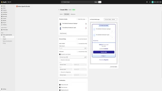 Velion Upsell &amp; Bundle screenshot
