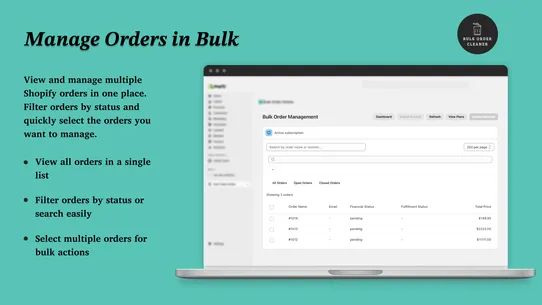 SML Bulk Order Cleaner Manager screenshot