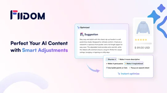 Fiidom: AI Product Description screenshot