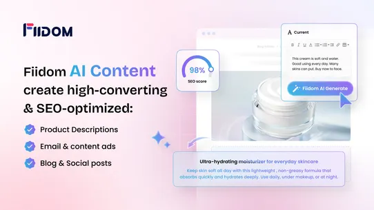 Fiidom: AI Product Description screenshot