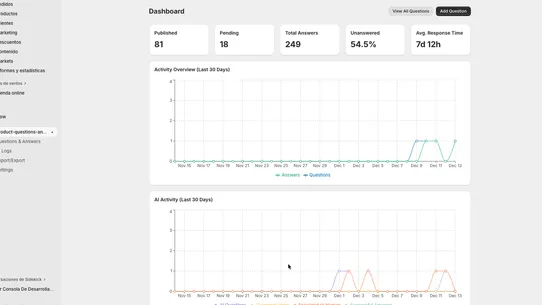 AI Product Questions &amp; Answers screenshot
