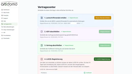 artidomo Print on Demand DE screenshot