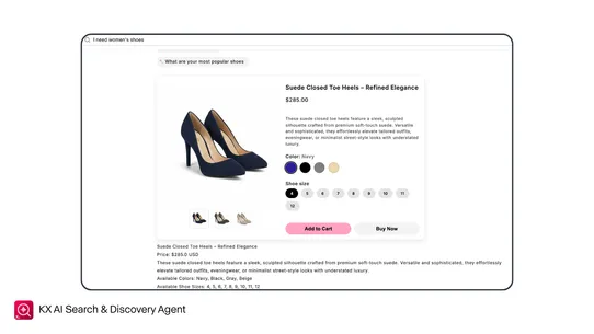 KX AI Search &amp; Discovery Agent screenshot