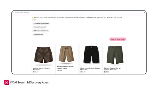 KX AI Search &amp; Discovery Agent screenshot