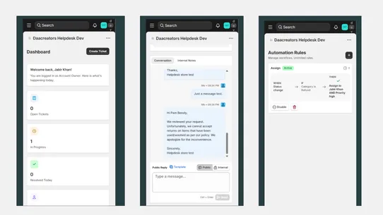 Daacreators Helpdesk screenshot