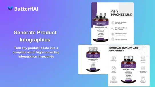 ButterflAI Product Content screenshot