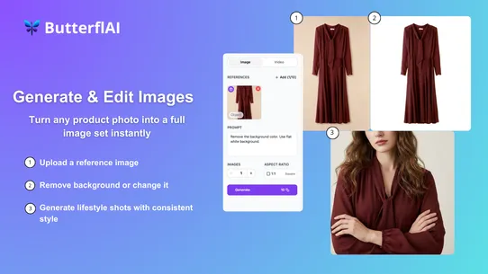 ButterflAI Product Content screenshot