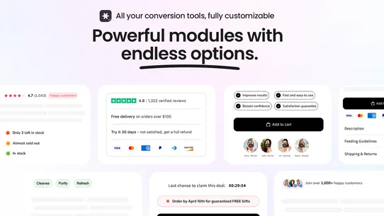 Amose Section — Product Blocks screenshot