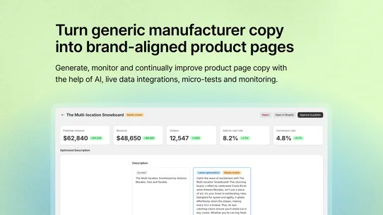 Product Page Optimizer screenshot