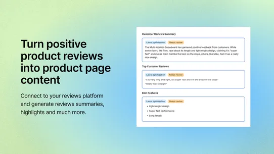Product Page Optimizer screenshot