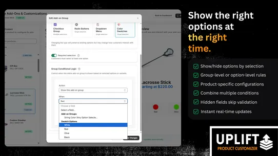 Uplift Product Customizer screenshot