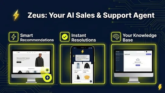 Zeus AI Sales &amp; Support Chat screenshot