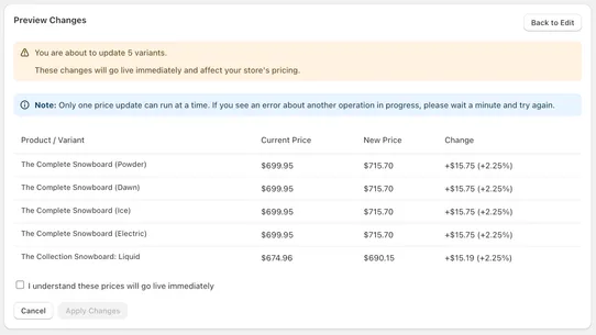 Safe Bulk Price Editor screenshot