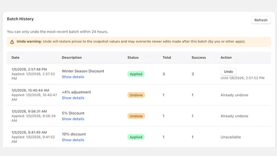 Safe Bulk Price Editor screenshot