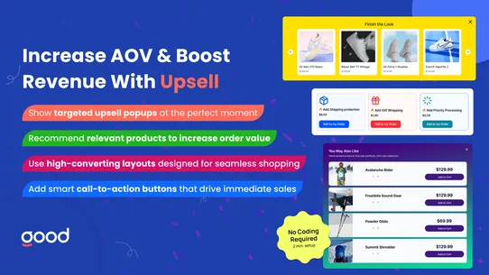 GA: Upsell screenshot