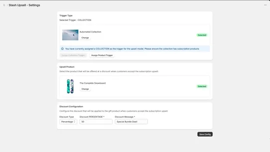 Stash Upsell screenshot