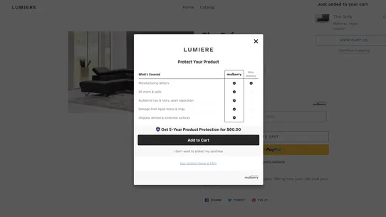 Mulberry Product Protection screenshot