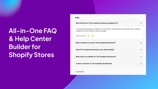 Ultimate Product FAQs screenshot