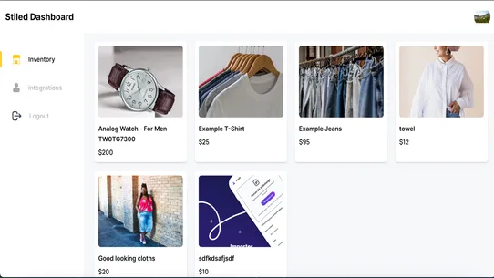 Stiled Inventory Integration screenshot