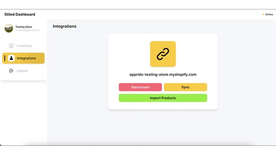 Stiled Inventory Integration screenshot