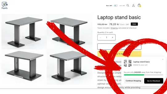 Popsify ‑ Cart Reward Popup screenshot