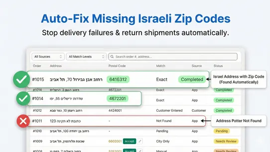 Ondot zip code finder screenshot