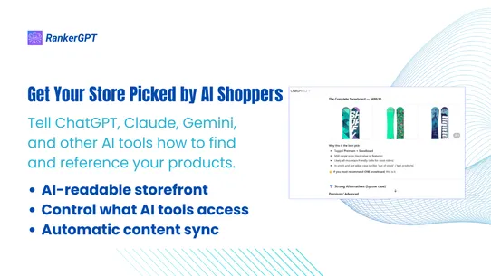 RankerGPT ‑ AI Store Discovery screenshot