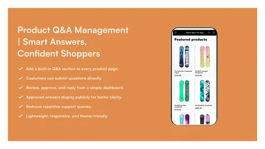 Product Q&amp;A Management screenshot