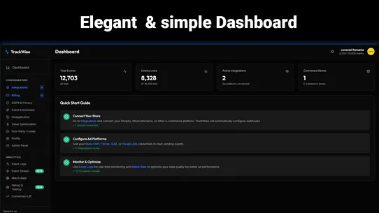 TrackWise Server Side Tracking screenshot