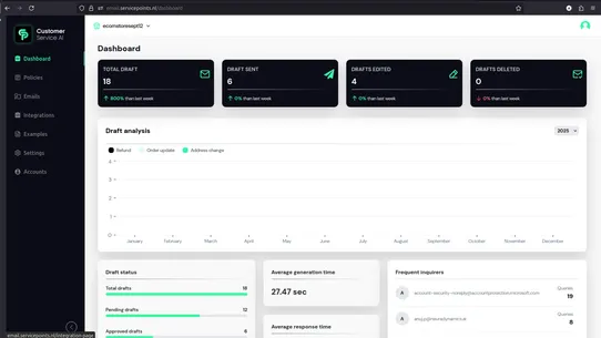 Customer Service AI screenshot