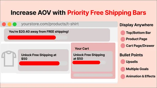 Priority Free Shipping Upsell screenshot